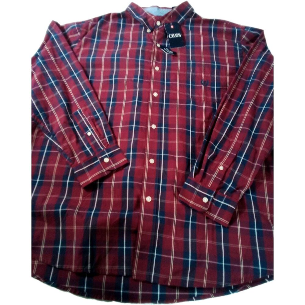 Chaps Button Down  Extra Care Long Sleeve Shirt Size 2XL New with Tags